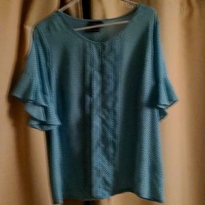 Liz Claiborne Blouse, size L,light green
